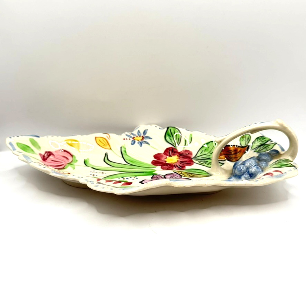Blue Ridge China Underglaze Southern Potteries USA Summertime Leaf Dish